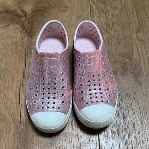 Native Pink Glitter Kids Sandals